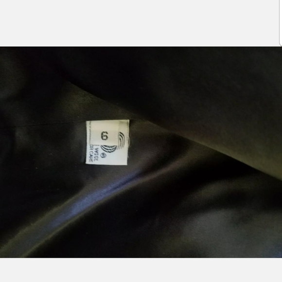 Vintage Stephan Ltd. 100% Wool Maxi Pea Coat Sz 6 10 Black Tan - Picture 5 of 6